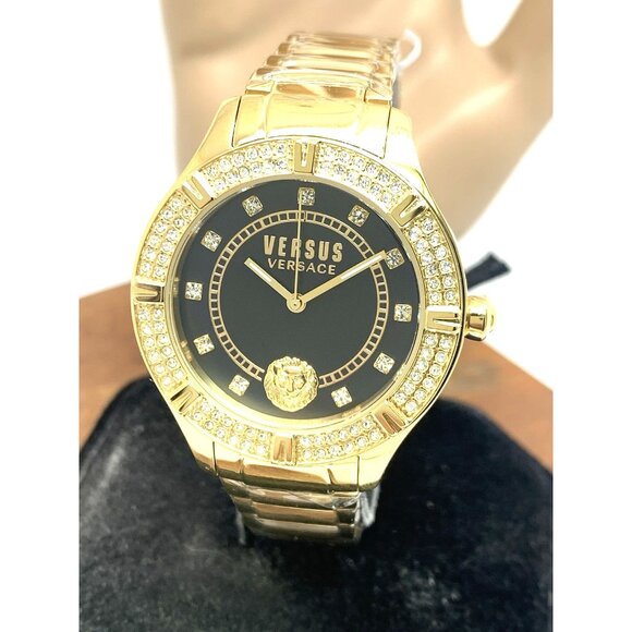Versus by Versace Women's Watch VSP263221 Black Dial Gold Stainless Steel 36mm - Picture 1 of 15
